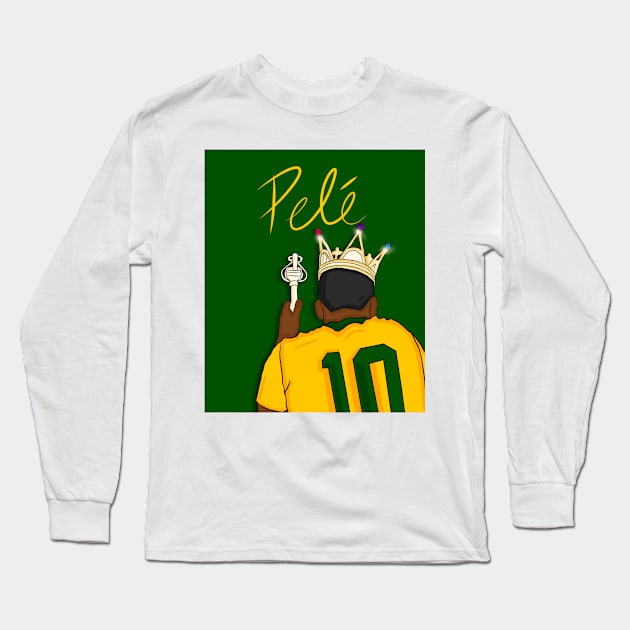 Pele leyenda Long Sleeve T-Shirt by artistbarcagirl